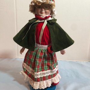 Marian Yu Designs SEAMSTRESS Porcelain Doll with Stand #F67